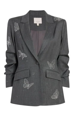 Butterflies Embroidered Joan Blazer