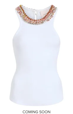 Chunky Rhinestone Necklace Lizzie Top