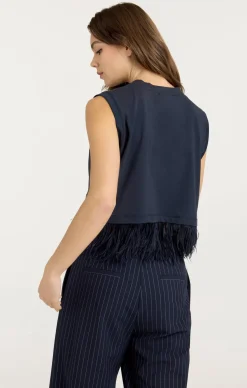 Cropped Feather Tee