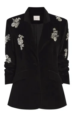Crystal Ivy Chenille Scrunched Cheyenne Blazer