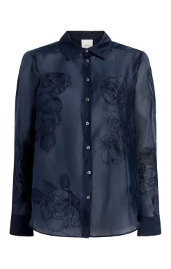 Embroidered Organza Luna Top