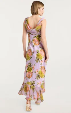 Faded Chrysanthemum Raya Dress