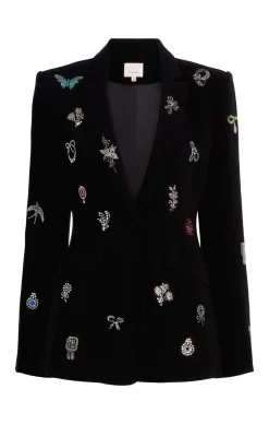 Heatset Brooches Embellished Cheyenne Blazer