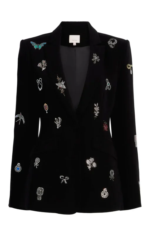 Heatset Brooches Embellished Cheyenne Blazer