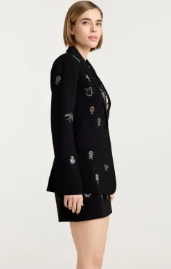 Heatset Brooches Embellished Cheyenne Blazer