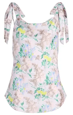 Light Washed Floral Tied Marta Cami