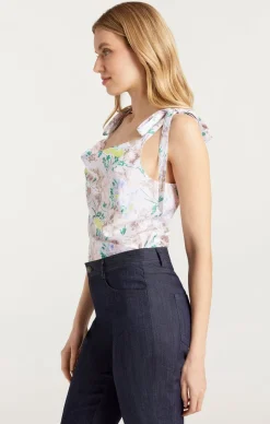 Light Washed Floral Tied Marta Cami