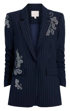 Paisley Pinstripe Khloe Blazer
