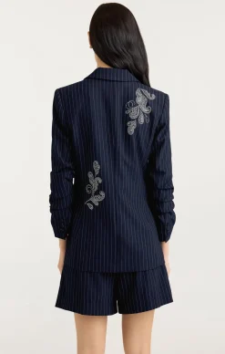 Paisley Pinstripe Khloe Blazer