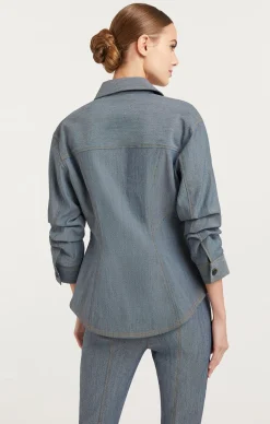 Reverse Denim Scrunched Canyon Jacket