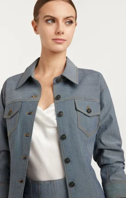 Reverse Denim Scrunched Canyon Jacket