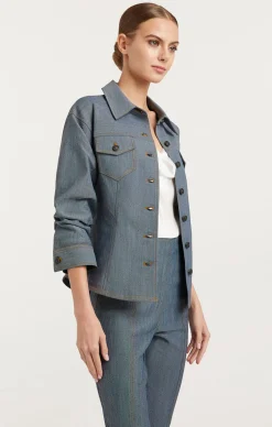 Reverse Denim Scrunched Canyon Jacket