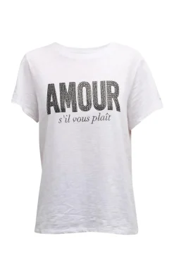 Rhinestone Amour Sil Vous Plait Tee