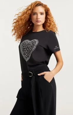 Rhinestone Love Letter Heart Tee