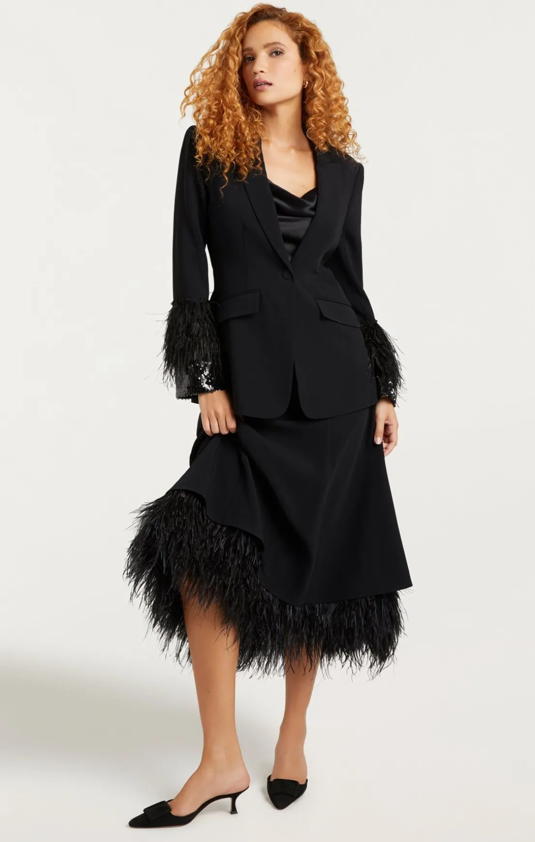 Sequin And Feather Cheyenne Blazer